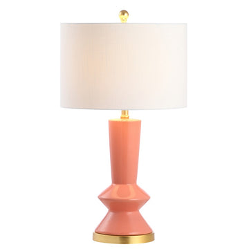 Ziggy 27" Ceramic/Iron Contemporary Glam LED Table Lamp - JONATHAN Y